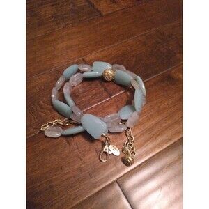 Liz‎ Claiborne Stone Belt Gold Accent Chain Detail Adjustable